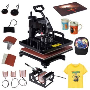 8 in 1 Heatpress Machine – Multifunctional Heat Press for T-Shirts, Mugs, Caps & More
